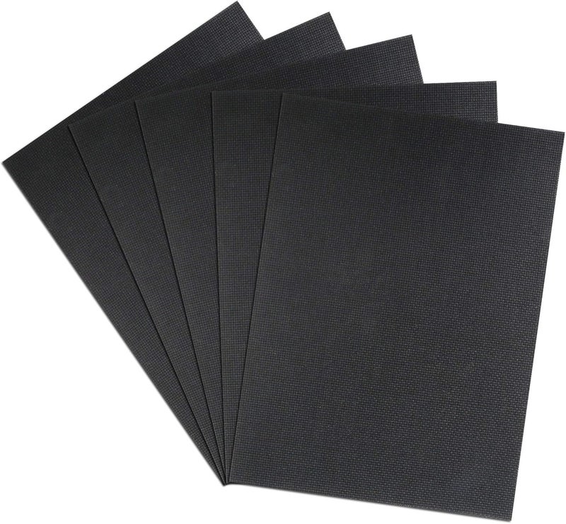 Donmon Aida Cloth 14 Count Cross Stitch Fabric,12×18inch,5Pcs (Black) - Image 1